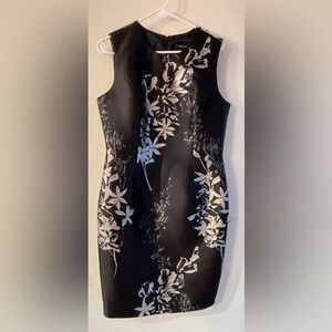 Carmen Marc Valvo black and silver dress